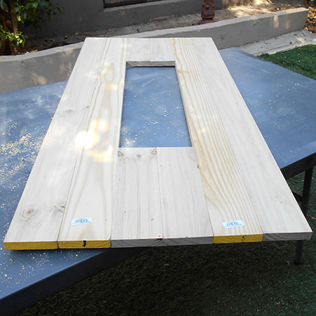 Outdoor table with ice box cooler