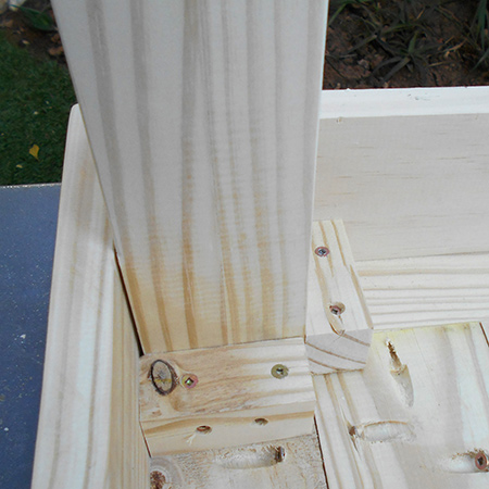 Outdoor table with ice box cooler