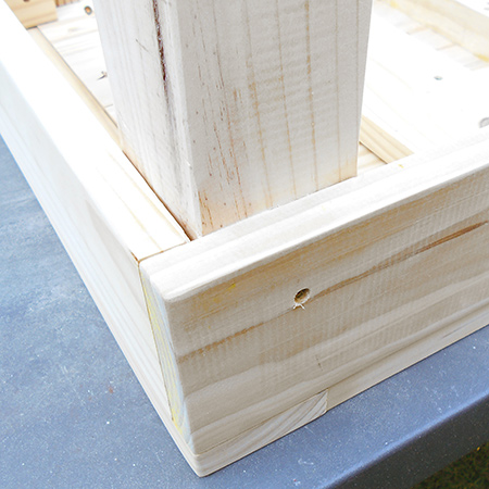 Outdoor table with ice box cooler