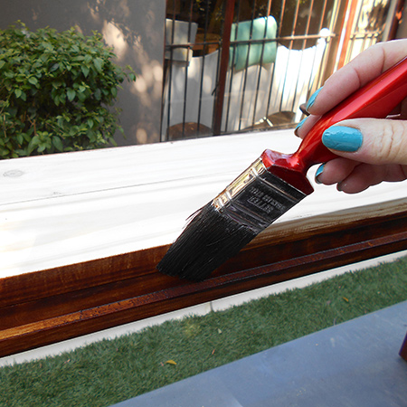 Outdoor table with ice box cooler