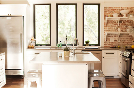 kitchen in muted or neutral colours