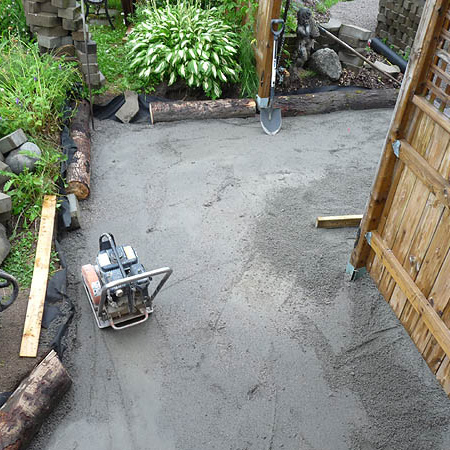 Lay a path with paving blocks