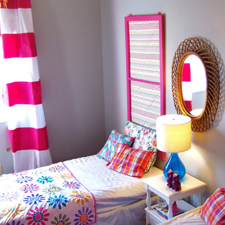diy headboard with pine frame and fabric panels