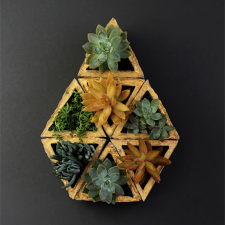 make concrete geometric planter