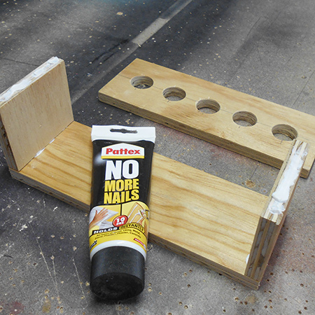 use pattex no more nails adhesive to join sections