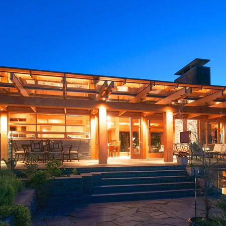Breathtaking warm wood home