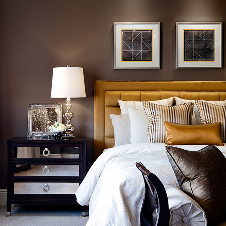 Mirrored furniture has the advantage of reflecting and bouncing light around a small room, as well as giving the illusion of space, and these pieces definitely add a level of glamour to any bedroom.