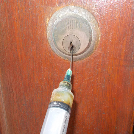 Oil door and gate locks with ease