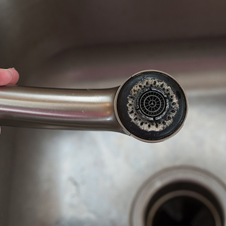 Clean away grime and mineral deposits without chemicals