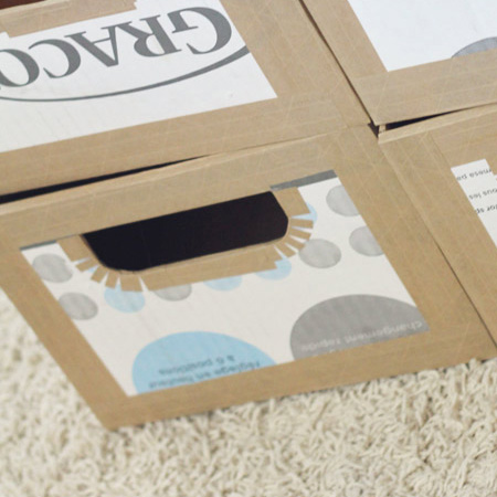 Make colourful storage boxes