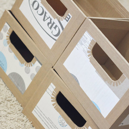 Make colourful storage boxes