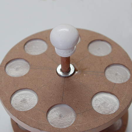 16. Use epoxy adhesive to secure the knob firmly in place. 