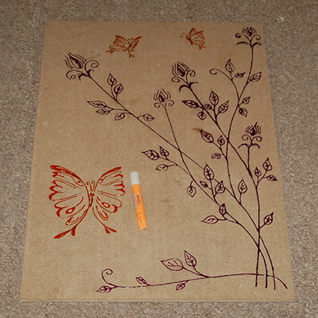 Faux pewter wall art