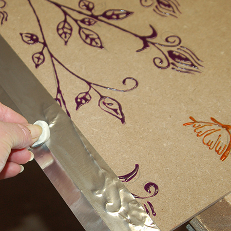 Faux pewter wall art