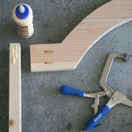 Affordable pine and plywood headboard