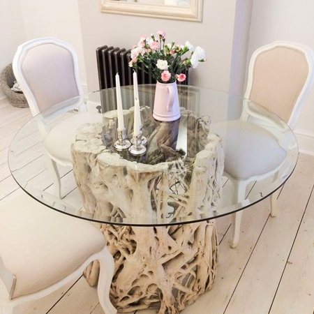elled tree stumps for dining tables