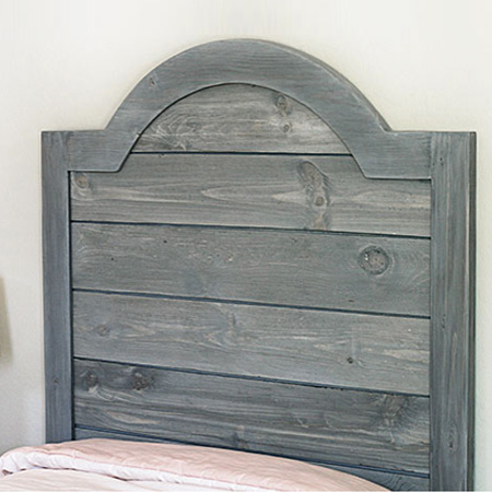 Affordable pine and plywood headboard