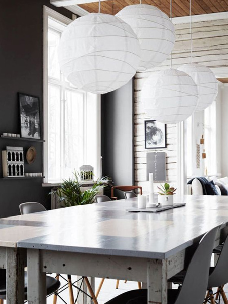 make any dining table a feature with an arrangement of chinese paper lanterns