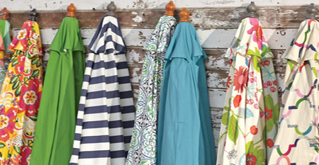 If your shade umbrella is starting to look a bit grotty, carefully remove the fabric shade and use this as a pattern to make a new colourful or patterned cover using outdoor fabrics