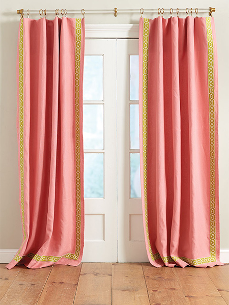 Dress up plain curtains