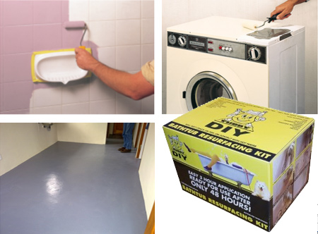 Can I paint my bath, basin, toilet exterior, or tiles?