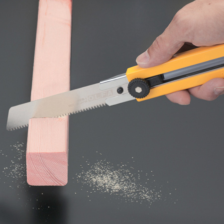 The HSW-1 comes with retractable saw blade with a geared lock and cushioned rubber grip and is ideal for construction areas, industrial, handicraft, wood, plastic, leather, rubber, rope, fiberglass, acrylics and more. 