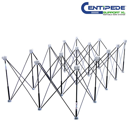 The Centipede table system offers multiple uses to set up table space anywhere - anytime. You can use the Centipede to set up an instant workshop, for parties and promotions, and even for displays and catering.