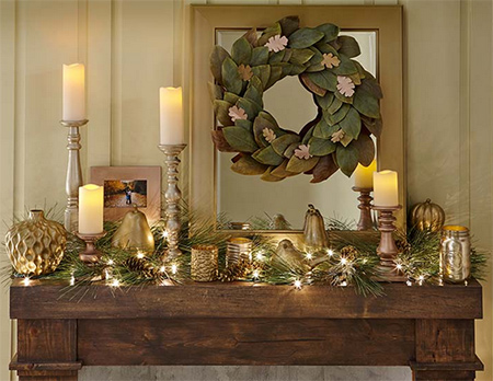 Festive mantelpiece with Rust-Oleum