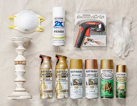 Festive mantelpiece with Rust-Oleum