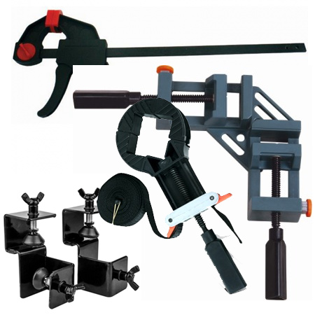 Quick clamps, corner clamps, spring clamps, strap clamps - clamps are a 'must-have' for any DIY workshop.