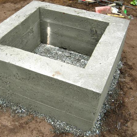 Use concrete for durable outdoor furniture
