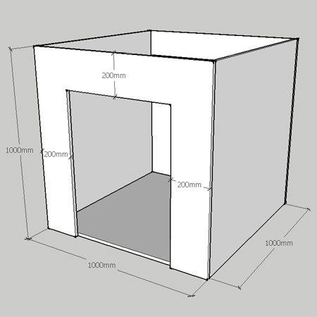 measure 200mm in on the front section to cut out an opening using your jigsaw.&nbsp;