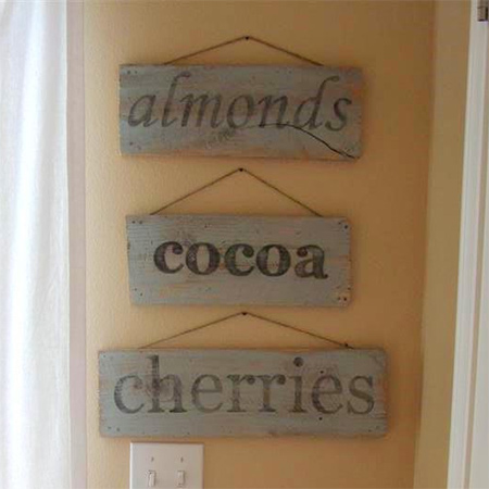 how to transfer printed letters onto wood to make vintage signs