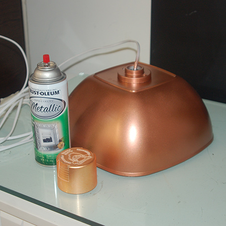 diy make copper look metallic pendant light lamp
