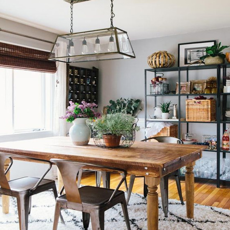 Modern design meets rustic elements 