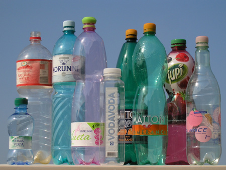 Recycled PET plastic bottles become art
