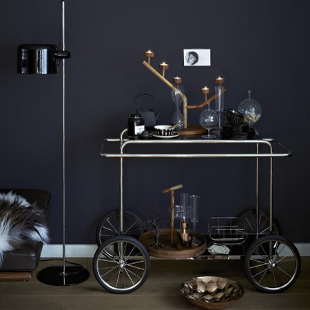 A single dark feature wall can add dramatic impact to a space small or large