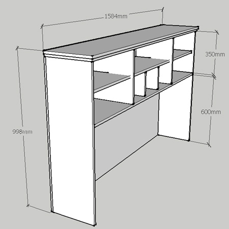 Make a hutch desk for a child's bedroom