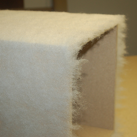 Upholstered ottoman add batting