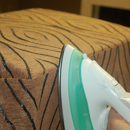 no staples when making upholstered ottoman