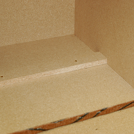 Upholstered ottoman box support