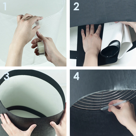 Make a drum pendant without using a frame