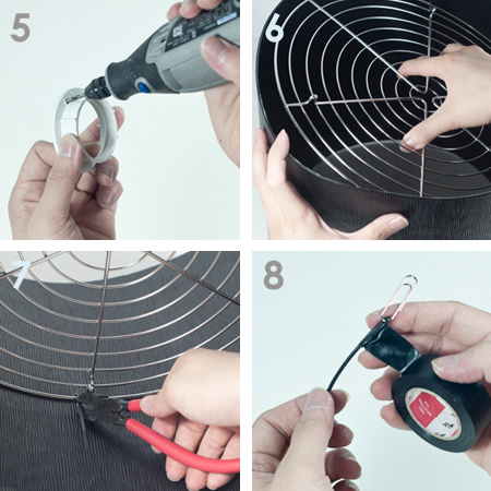 Make a drum pendant without using a frame