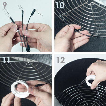 Make a drum pendant without using a frame