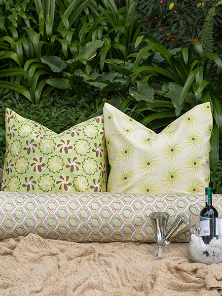 Colourful fabrics made of hemp