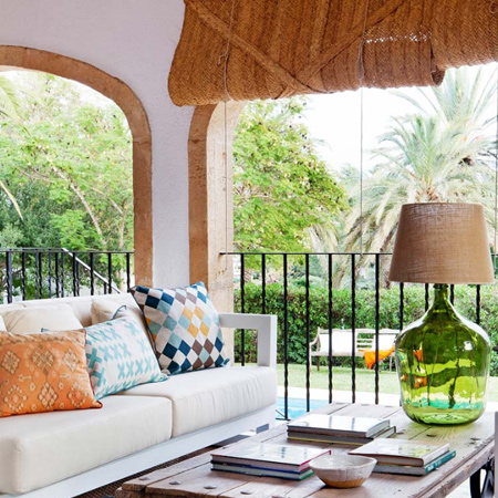 shady cool outdoor patio or deck space