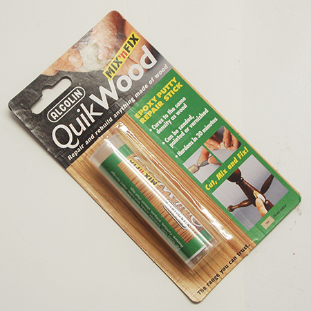 use alcolin quikwood to repair damage to wood by insects or wood rot