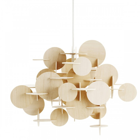 bau lamp interlocking wood pendant