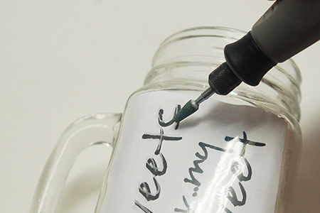 The silicon carbide grinding stone is perfect for engraving and designs on glass, and a great way to recycle glass food jars.