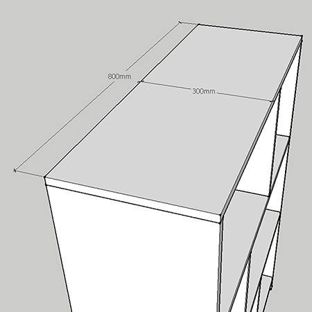 Make a dollhouse bookcase - top